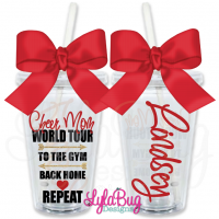Cheer Mom World Tour Personalized Tumbler
