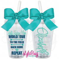 Field Hockey Mom World Tour Personalized Tumbler