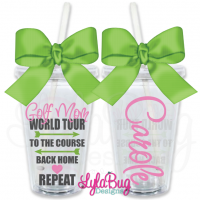 Golf Mom World Tour Personalized Tumbler