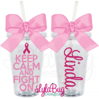 Keep Calm and Fight On Acrylic Tumbler