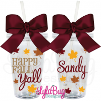 Happy Fall Y'all Acrylic Tumbler