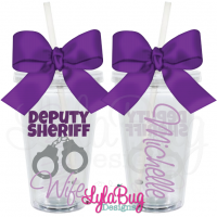 Deputy Sheriff Wife Handcuffs Tumbler