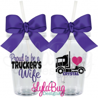 Proud To Be A Trucker's Wife Tumbler