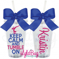 Keep Calm & Tumble On Personalized Acrylic Tumbler