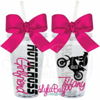 Motocross Girl Personalized Tumbler