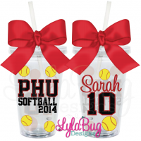 Softball Player Acrylic Tumbler