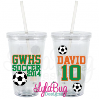 Soccer Player Personalized Acrylic Tumbler